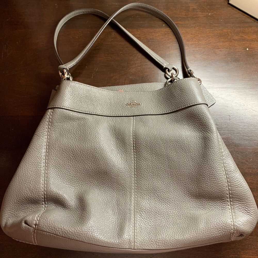 Coach Gray Lexi Pebble Leather shoulder bag
